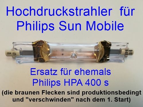 Ersatzstrahler für Philips HPA 400 s sun mobile